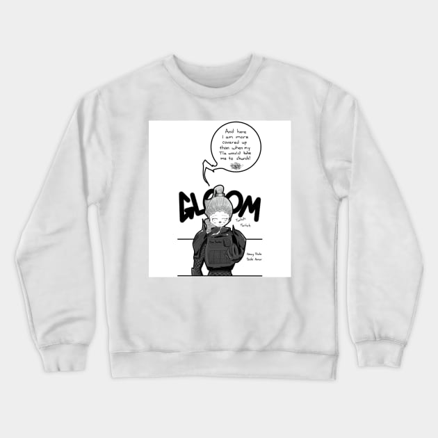 Armor of Modesty Crewneck Sweatshirt by DragoniteDesigns